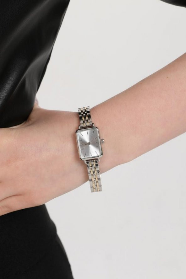 Luna Gümüş Kadran Gold Gümüş Kordon Kadın Kol Saati - 6