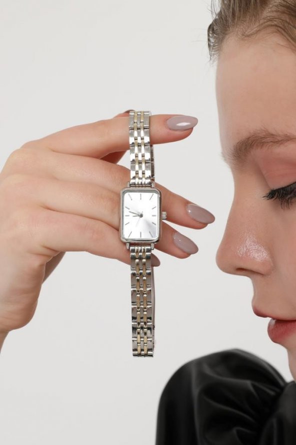 Luna Gümüş Kadran Gold Gümüş Kordon Kadın Kol Saati - 9