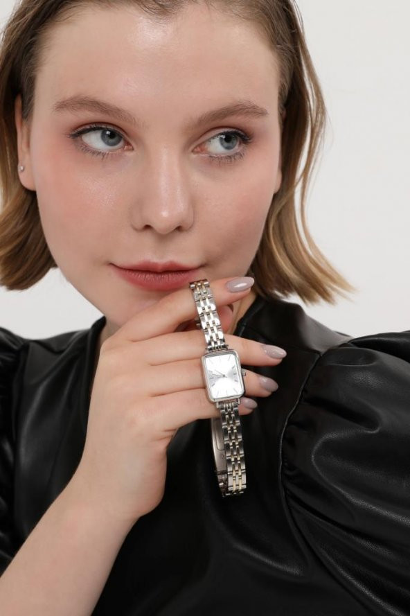 Luna Gümüş Kadran Gold Gümüş Kordon Kadın Kol Saati - 10