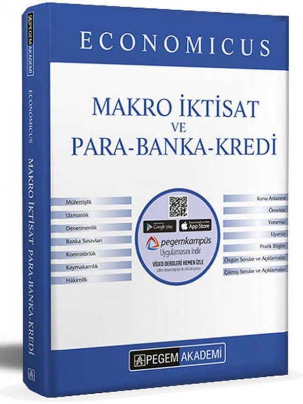 KPSS A Grubu Economicus Makro İktisat ve Para Banka Kredi Konu Anlatımı Pegem Yayınları