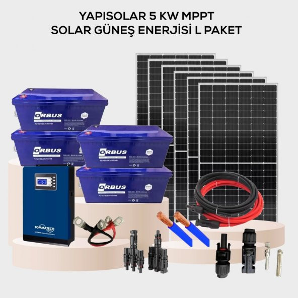 Yapısolar 5 Kw Mppt Solar Güneş Enerjisi L Paket