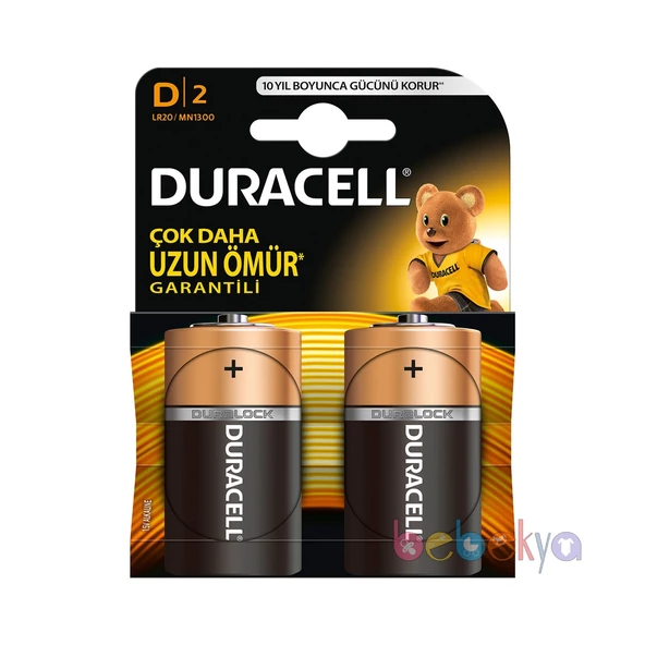 Duracell Büyük Boy Pil 2 li D Tipi Alkalin Pil