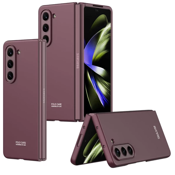 Samsung Galaxy Z Fold 5 Kılıf Sert Renkli Kıpta Kapak - 7