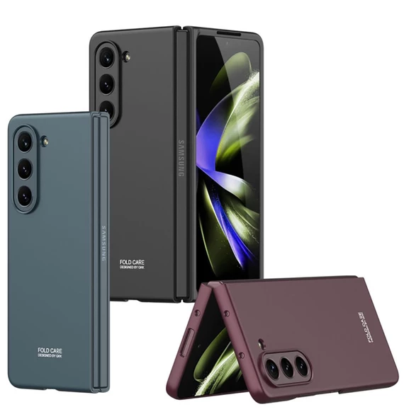 Samsung Galaxy Z Fold 5 Kılıf Sert Renkli Kıpta Kapak - 8
