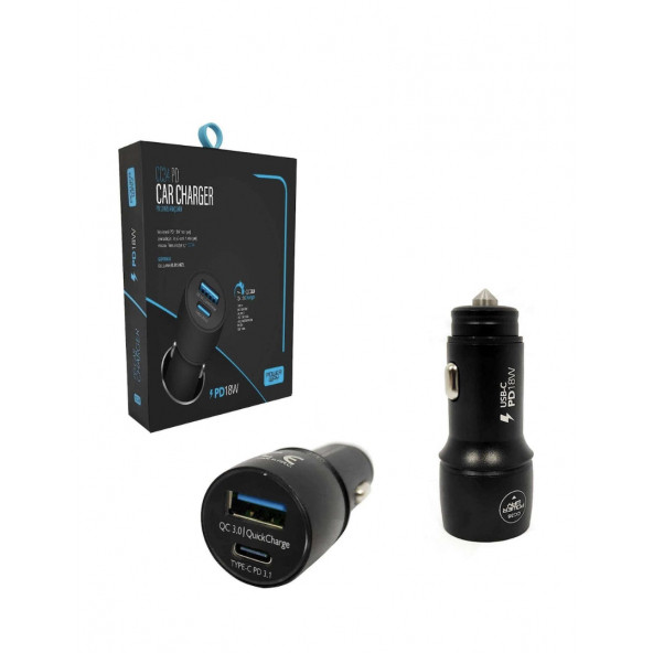 POWERWAY PD20W 3.1A Araç Şarj Başlık PowerWay CC34 - 3