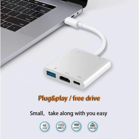 Technow Airsky HC-04D Type-c USB-C to 5 in 1 Adaptör Çevirici - 5