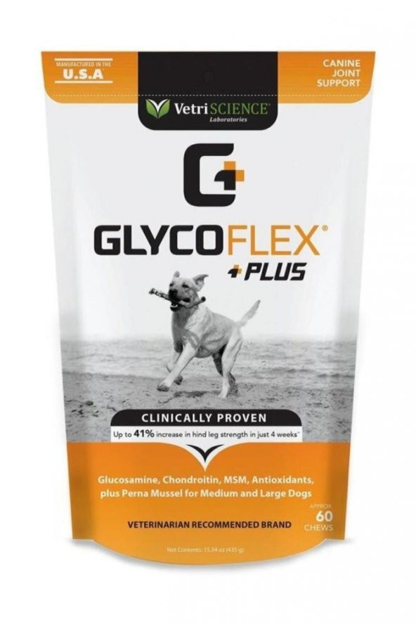 VetriScience Glyco Flex Plus 60 Tablet Köpek Eklem Destekleyici