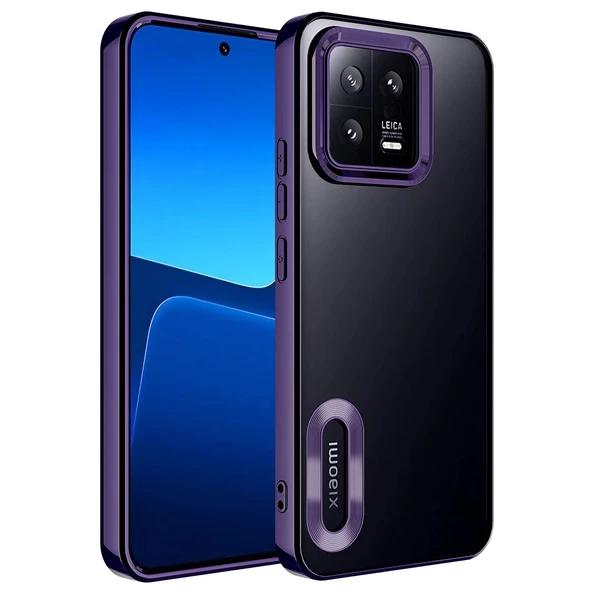Xiaomi Mi 13 Kılıf Kamera Korumalı Logo Gösteren Zore Omega Kılıf - Resim 3