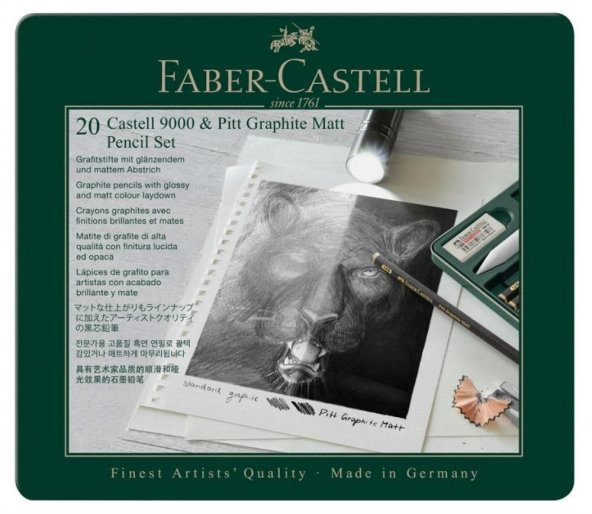 Faber Castell Pitt Graphite Matt Dereceli Kalem 20`li Set