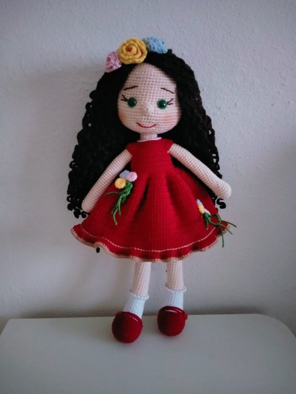 Şapkalı Şirin Şeker Bebek Amigurumi Organik Oyuncak - 2