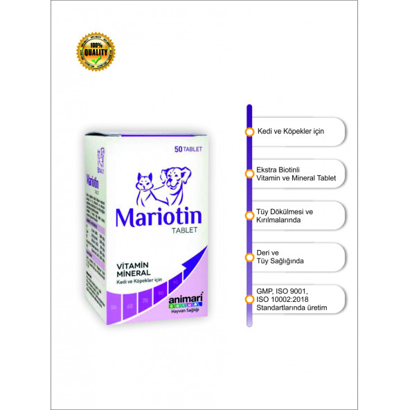 Animari Mariotin Tablet Vitamin ve Mineral