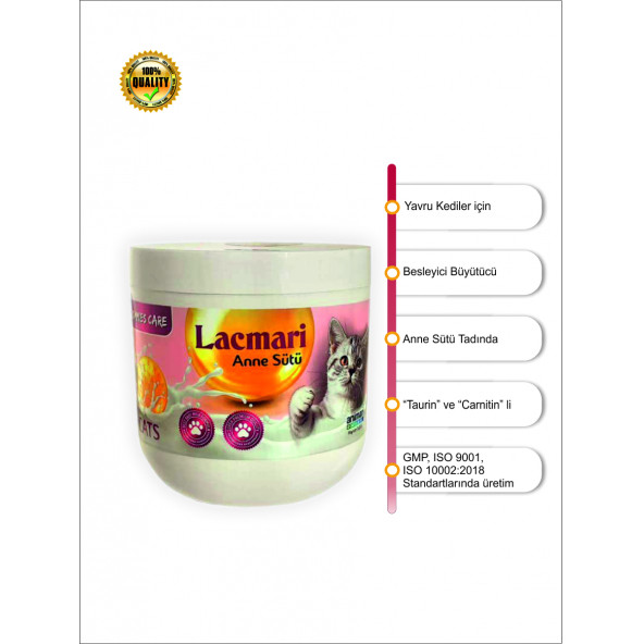 Animari LacmariCat 200 gr Yavru Kediler için Süt Tozu