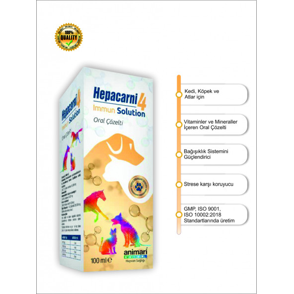 Animari Hepacarni 4 Immun Solution Oral Çözelti 100 ml