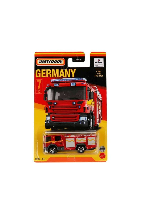 Matchbox Scanıa P 360 Fıre Truck Matchbox Alman Serisi Scania Itfaiye Tır