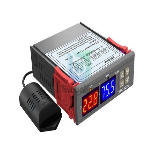 Stc STC-3028 Isı ve Nem Termostatı Çift Ekran 220V - 4