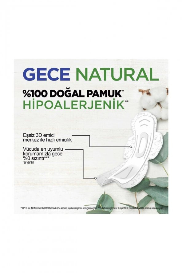 Kotex Ultra Natural Tekli Gece 6 Lı - 3