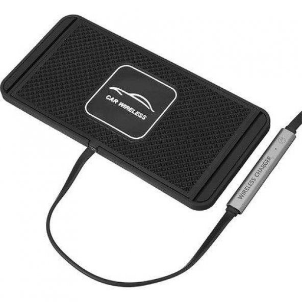 Polham 15W Ultra Hızlı USB Girişli Masaüstü Kablosuz Şarj Aleti,Şarj Pedi, Kaydırmaz Kablosuz Şarj