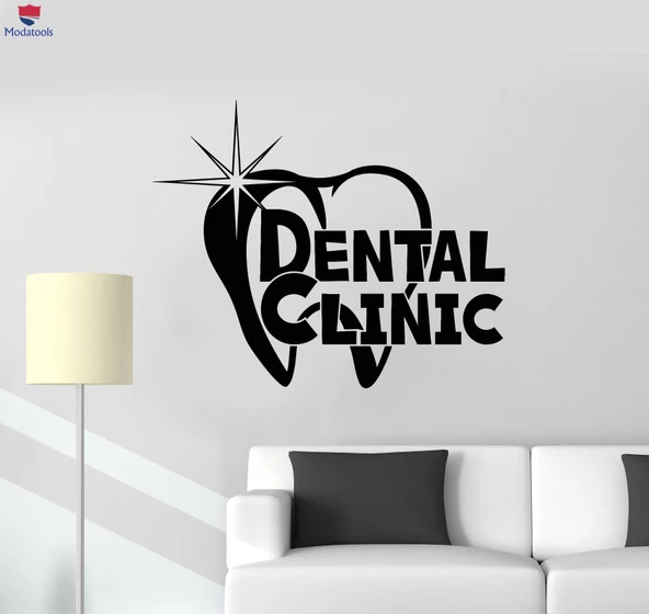 Dekoratif Duvar Sticker Diş Kliniği Diş Sağlıklı Diş Hekimliği Stomatoloji Çıkartmaları