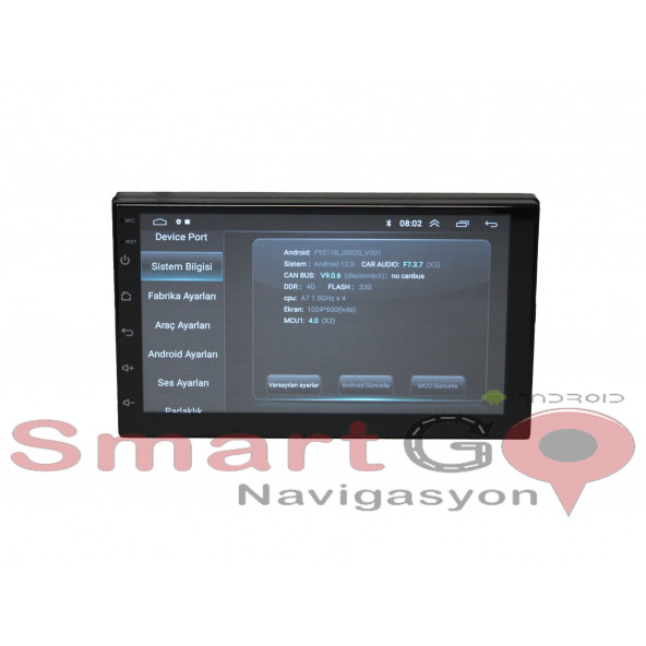 UNIVERSAL ANDROİD 12.0 DOKUNMATİK 7'' 4+32 CARPLAYLİ - Resim 8