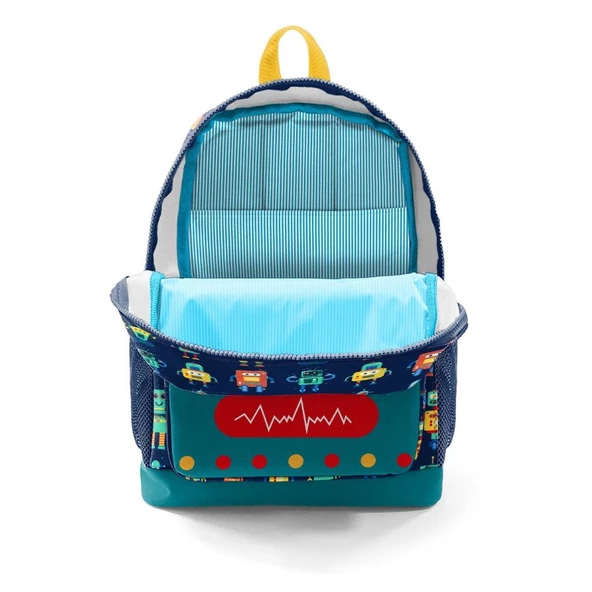 Coral High Robot Desenli Erkek Çocuk İlköğretim Okul Sırt Çantası ve Beslenme Çanta Seti - 3