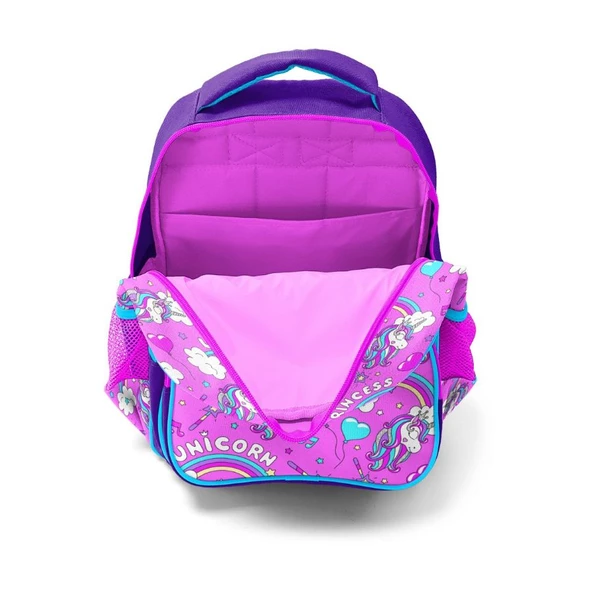 Coral High İlkokul Sırt Çantası ve Beslenme Çantası Seti - Kız Çocuk Unicorn - Resim 3