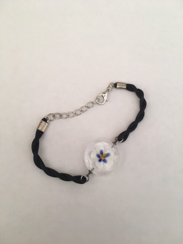 Reyonon Papatya Desenli  Bileklik - Resim 5