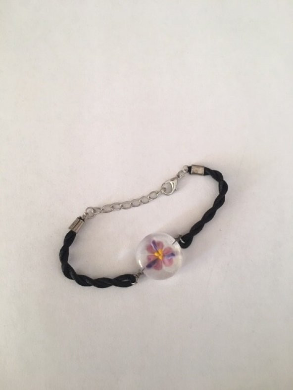 Reyonon Papatya Desenli  Bileklik - Resim 9