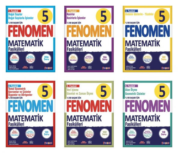 Fenomen Okul 2024 5. Sınıf Matematik Fasikül Seti (1-2-3-4-5-6)
