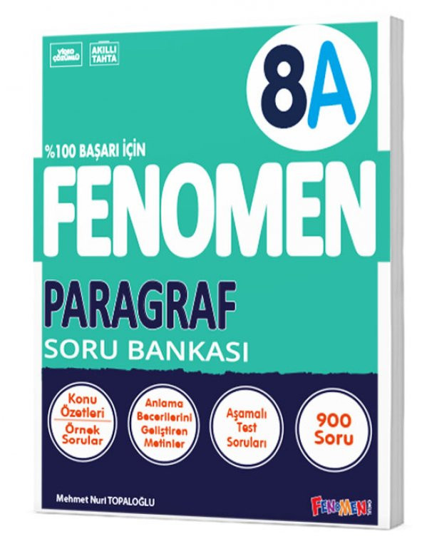 Fenomen Okul 2024 8. Sınıf Paragraf Soru Bankası A Yeni Nesil Kolay