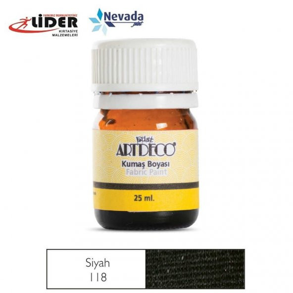 ARTDECO KUMAŞ BOYASI 25ML SİYAH 10 A - 118 ürün görseli