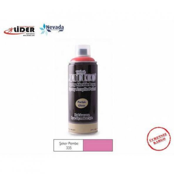 ARTDECO AKRİLİK SPREY BOYA 400 ML ŞEKER PEMBE Y-400-335