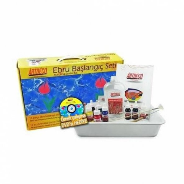 Artdeco Ebru Başlangıç Seti 8 Renk 15 Parça Ücretsiz Kargo ürün görseli