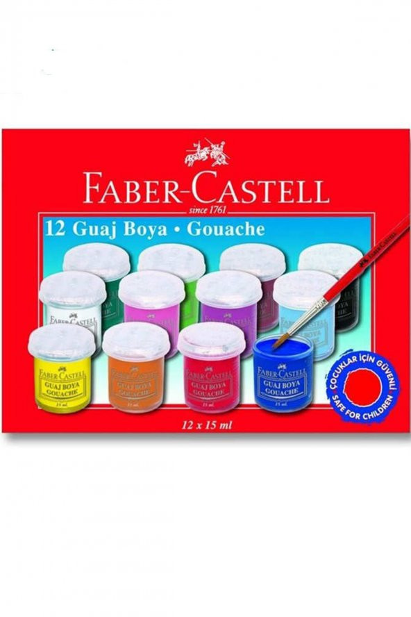 FABER CASTELL GUAJ BOYA 12 RENK ürün görseli