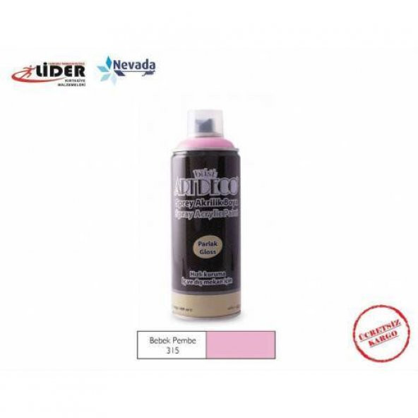 ARTDECO AKRİLİK SPREY BOYA 400 ML BEBEK PEMBE Y-400-315 ürün görseli