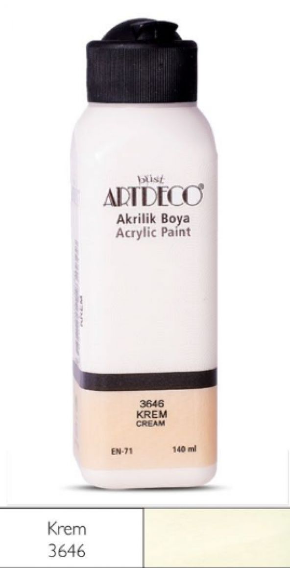 ARTDECO AKRİLİK BOYA 140 ML KREM Y-070R-3646 Ücretsiz Kargo - 1
