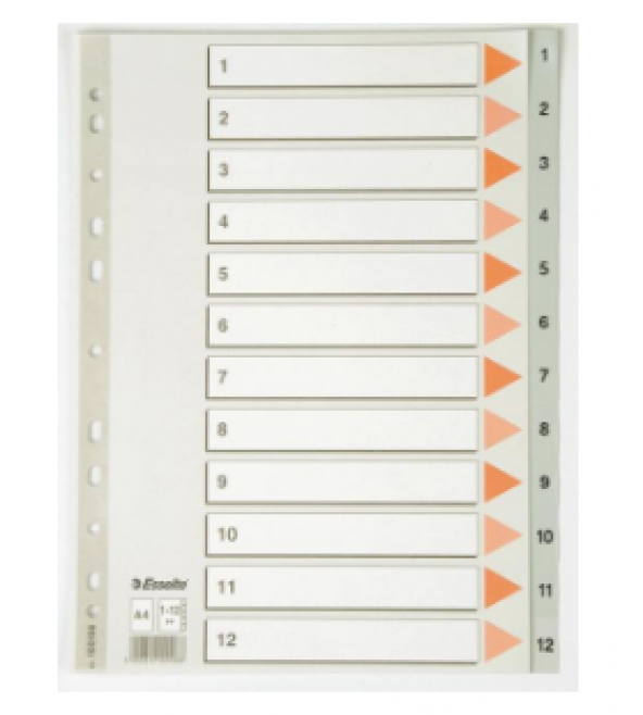ESSELTE SEPARATÖR A4 1-12 RAKAM SLT-100106 - 1
