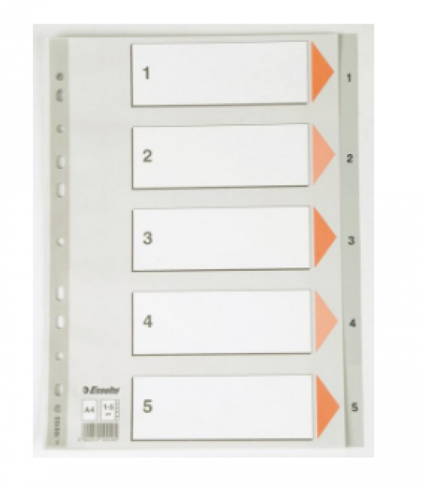 ESSELTE SEPARATÖR A4 1-5 RAKAM SLT-100103 - 1