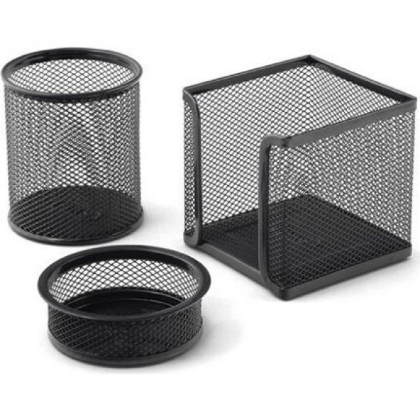 Metal Kalemlik Seti Perfore 3lü - Renk Seçenekli Ücretsiz Kargo ürün görseli 1