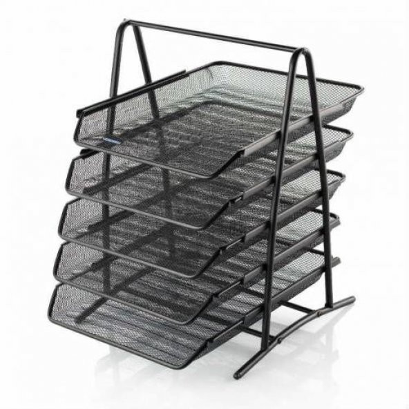 METAL EVRAK RAFI 5 KATLI SİYAH ÜCRETSİZ KARGO ürün görseli