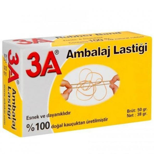 AMBALAJ LASTİĞİ 100 KAUÇUK 50 GR KARTON KUTU ÜCRETSİZ KARGO