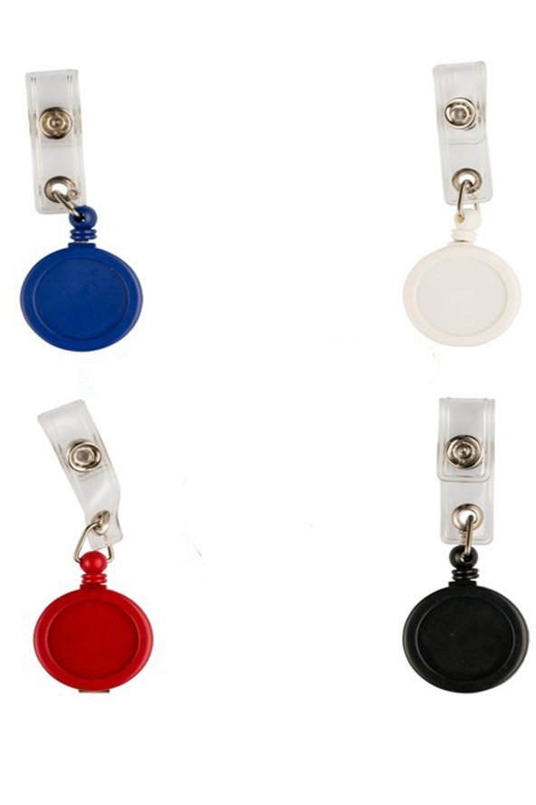 Plastik Yaka Kartı Tutucu Yoyo Yuvarlak 100 Adet