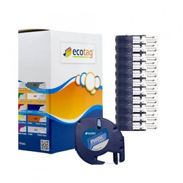 DYMO LETRATAG MUADİL PLASTİK ŞERİT ETİKET ŞEFFAF 10LU PAKET ürün görseli 1