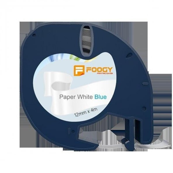 DYMO LETRATAG MUADİL KAĞIT ETİKET BEYAZ-MAVİ 10LU PAKET ürün görseli 1