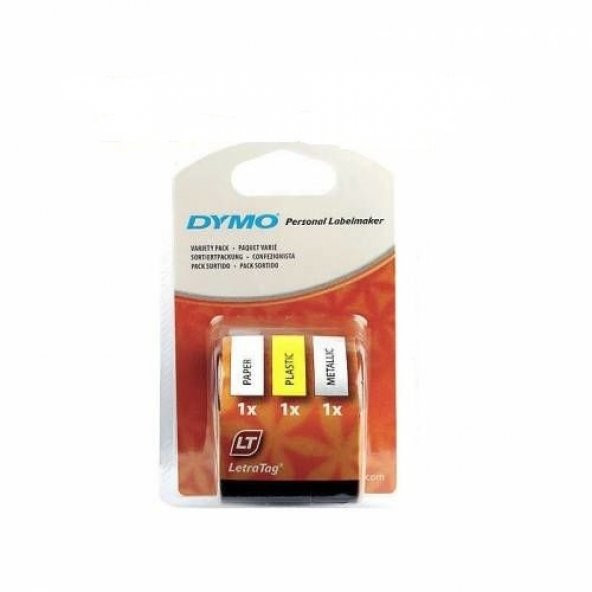 DYMO LETRATAG PLASTİK ETİKET KARIŞIK 3 LÜ 59431 ÜCRETSİZ KARGO ürün görseli
