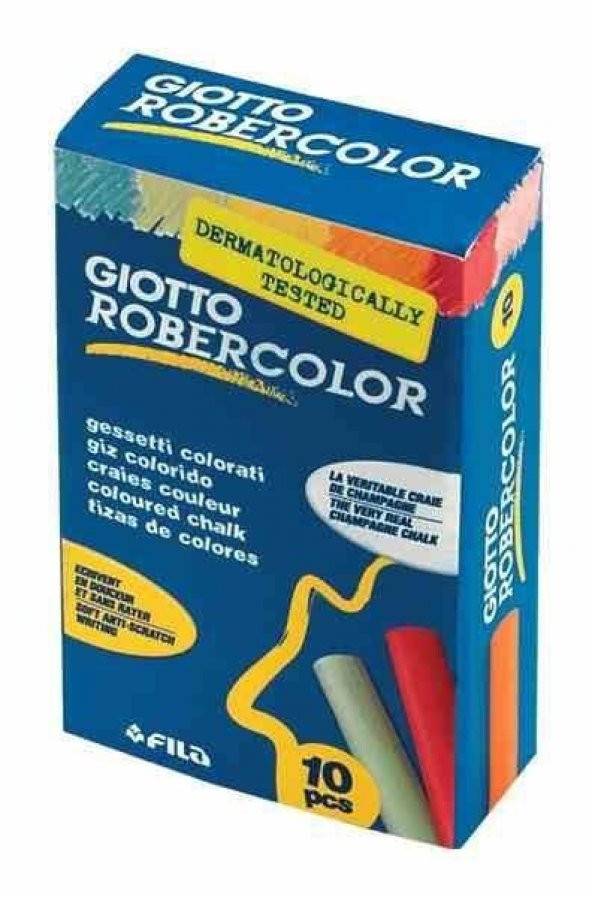 GİOTTO ROBERCOLOR TEBEŞİR 10LU PAKET RENKLİ ÜCRETSİZ KARGO