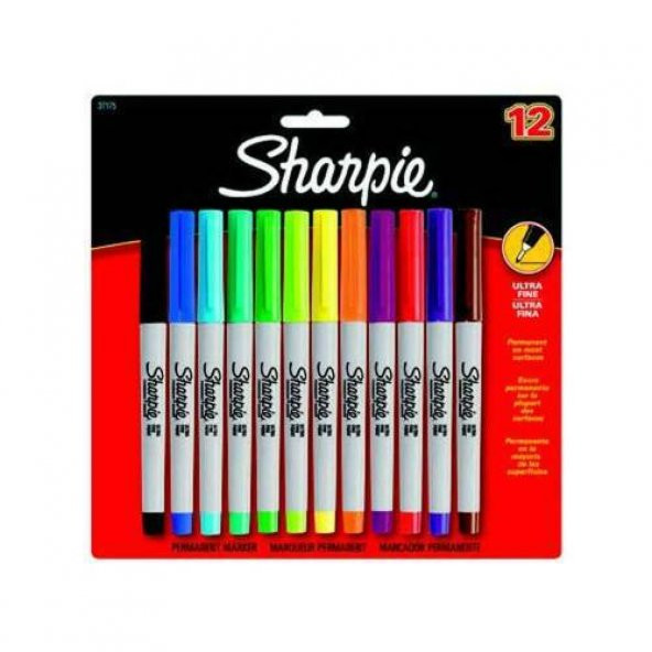 Sharpie Ultra Fine Permanent Markör Karışık Renk 12li S0941891