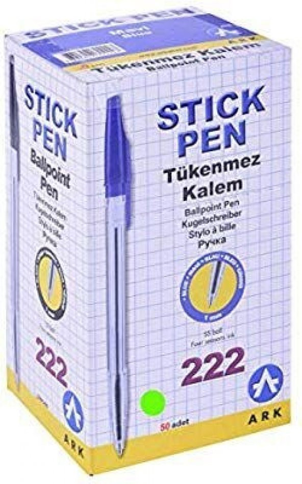 Tükenmez Kalem Ark 222 Büro 50li Kutu Ücretsiz Kargo ürün görseli