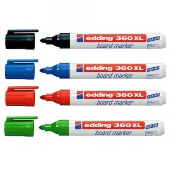 Edding 360 XL Board Marker Silinebilir Yazı Tahtası Kalemi 4 Farklı Renk