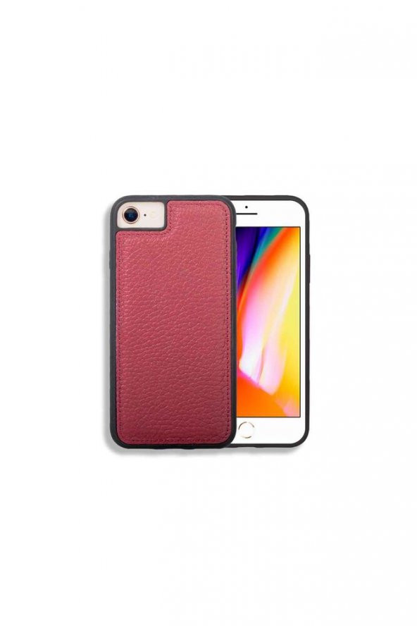 iPhone 6 / 6s / 7 için Bordo Deri Telefon Kılıfı