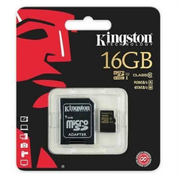 Kingston 16GB Hafıza Kartı Micro SD Digital Kart SDC4/16GB